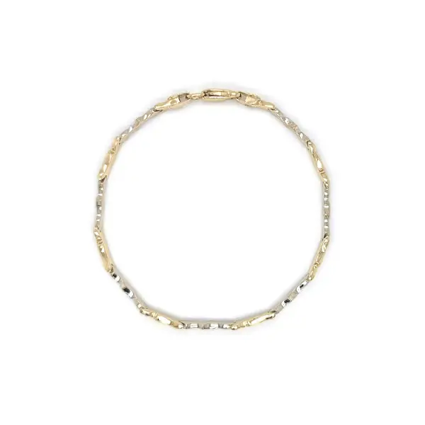 Комбинированный золотой браслет