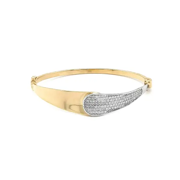 Золотой браслет с цирконами