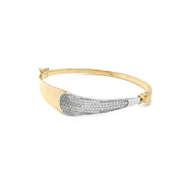 Золотой браслет с цирконами