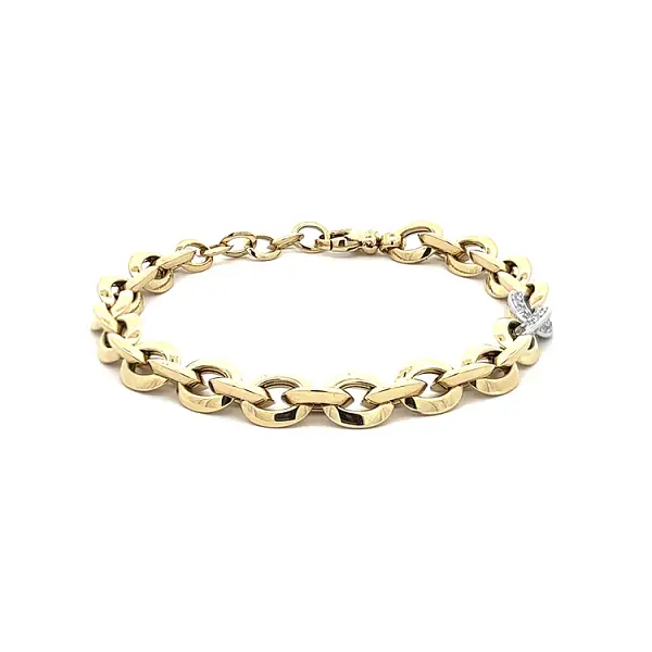 Золотой браслет с цирконами