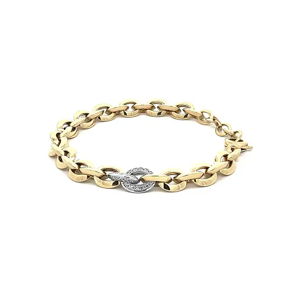 Золотой браслет с цирконами