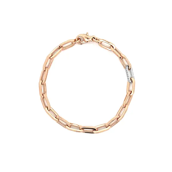 Золотой браслет с цирконами