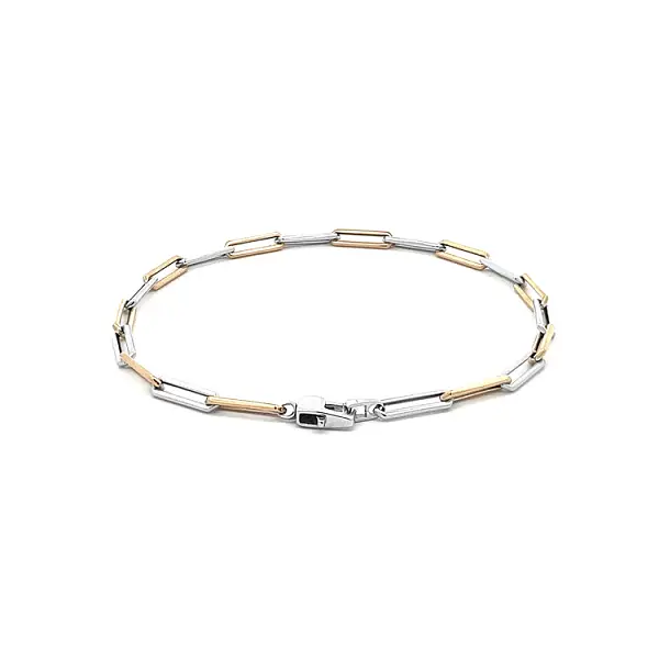 Золотой комбинированный браслет