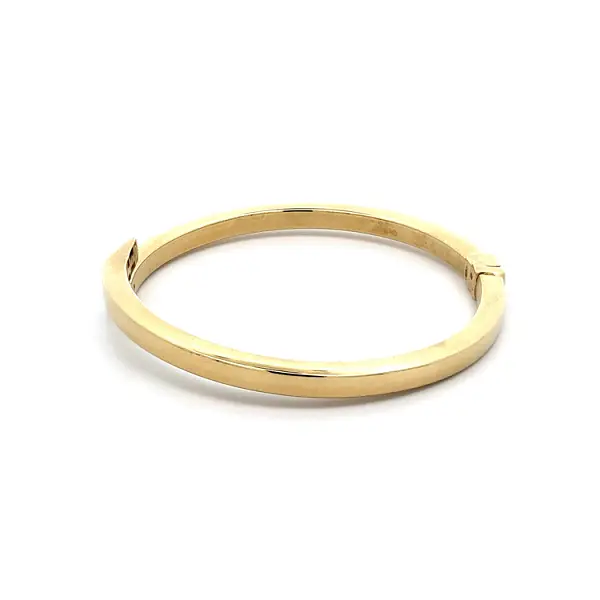 Золотой массивный браслет с эмалью