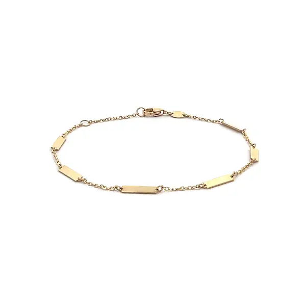 Золотой браслет с пластинами