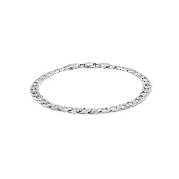 Браслет броненосец из белого золота