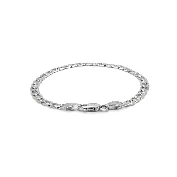 Браслет броненосец из белого золота