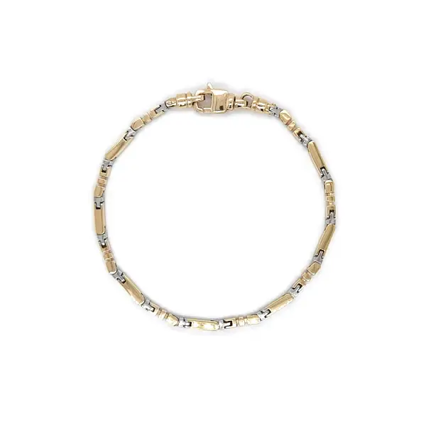 Золотой мужской браслет из комбинированного золота