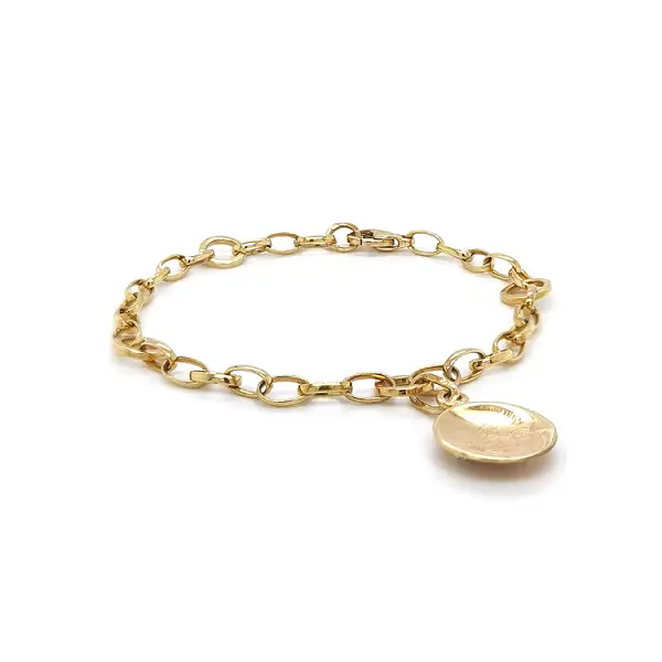 Золотой браслет для подвесок