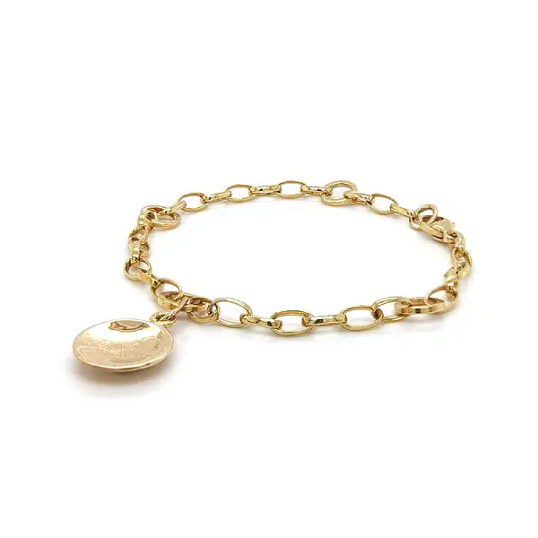 Золотой браслет для подвесок