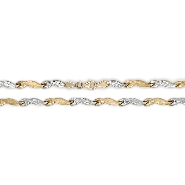 Женское ожерелье из комбинированного золота