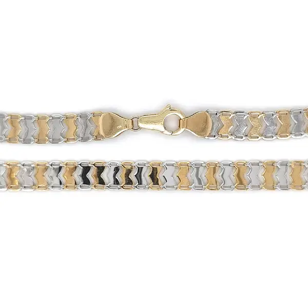 Золотое комбинированное ожерелье