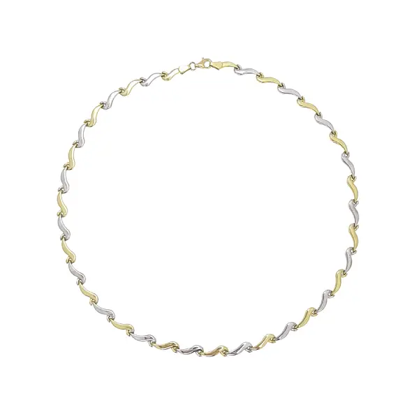 Золотое женское ожерелье из комбинированного золота