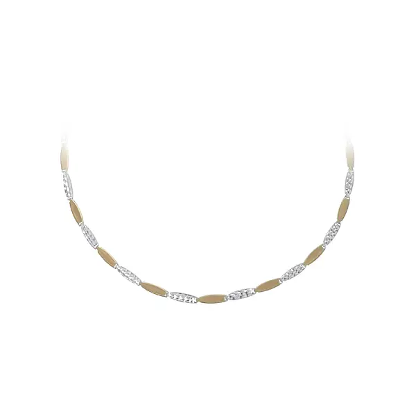 Золотое женское ожерелье из комбинированного золота