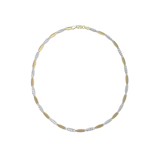 Золотое женское ожерелье из комбинированного золота