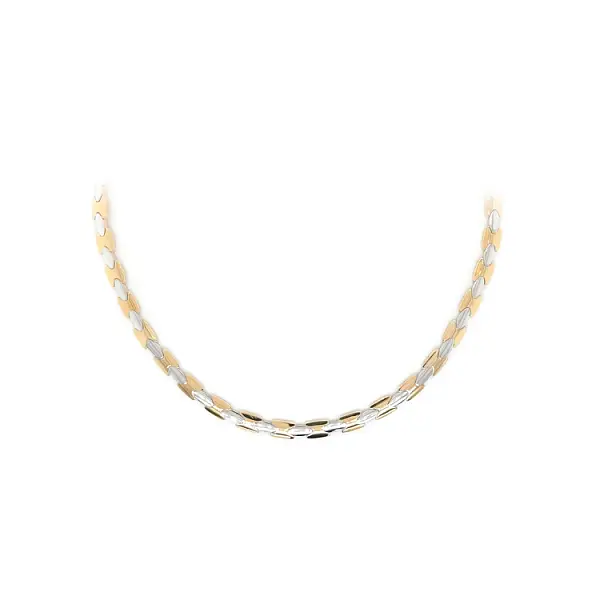 Золотое женское ожерелье из комбинированного золота