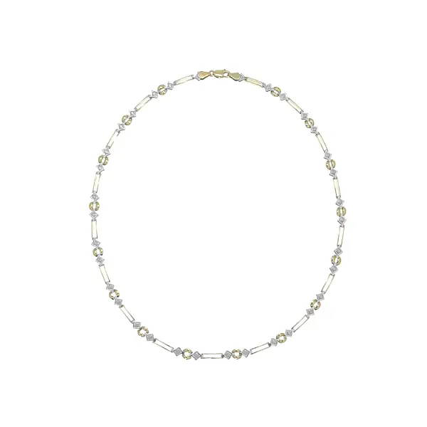 Золотое женское ожерелье из комбинированного золота