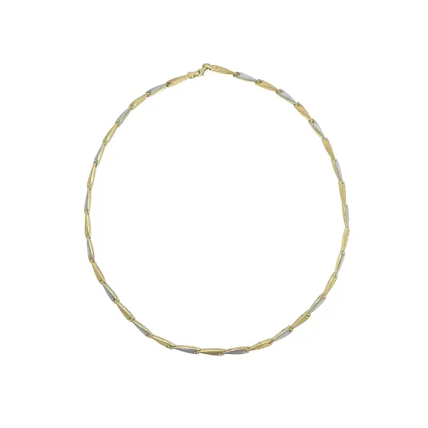 Золотое женское ожерелье из комбинированного золота