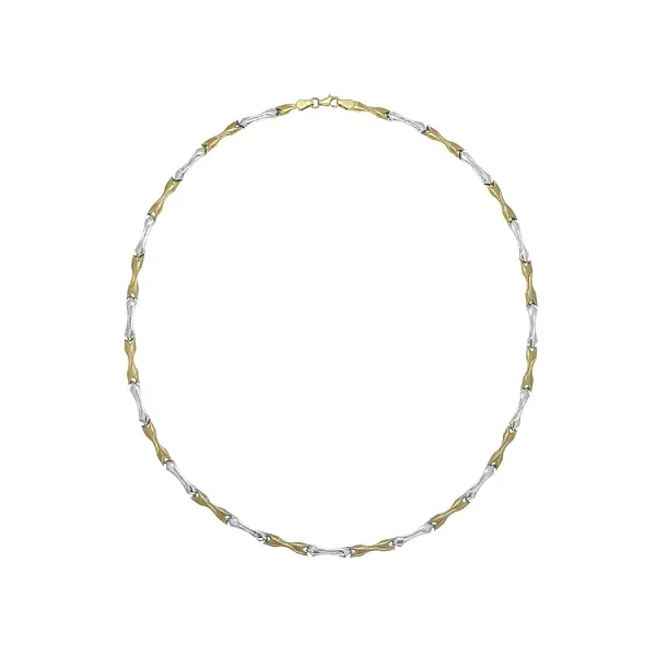 Золотое женское ожерелье из комбинированного золота