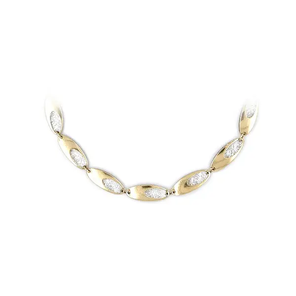 Золотое женское ожерелье из комбинированного золота