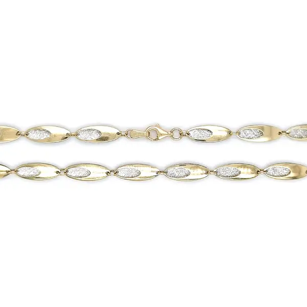 Золотое женское ожерелье из комбинированного золота