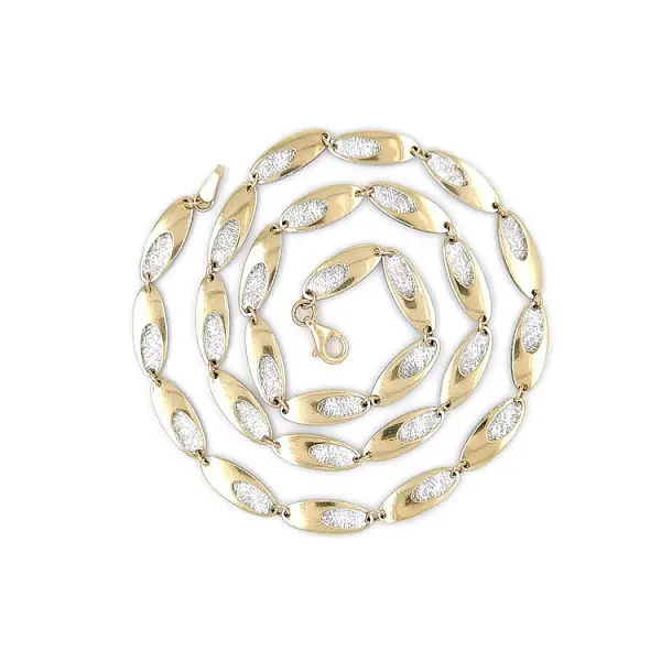 Золотое женское ожерелье из комбинированного золота