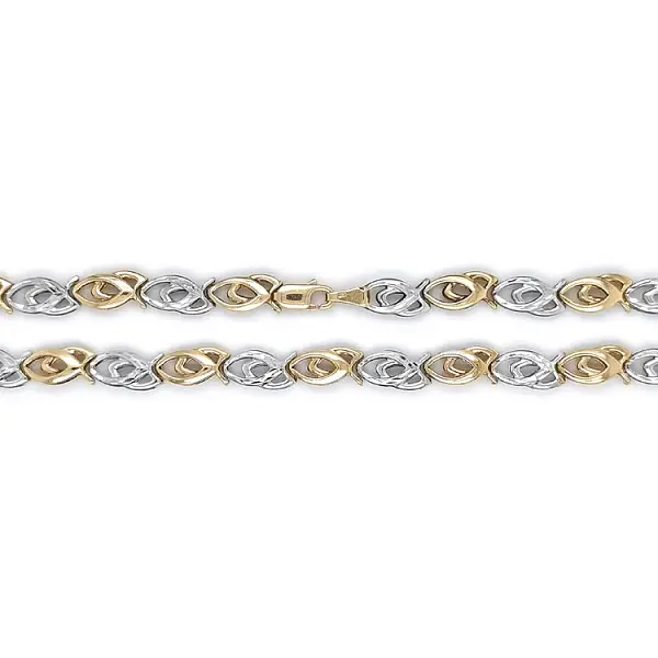 Золотое женское ожерелье из комбинированного золота