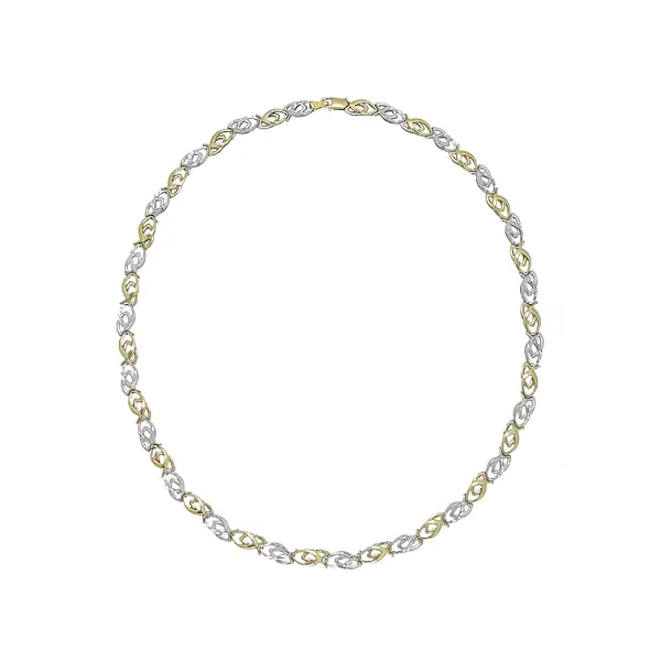 Золотое женское ожерелье из комбинированного золота