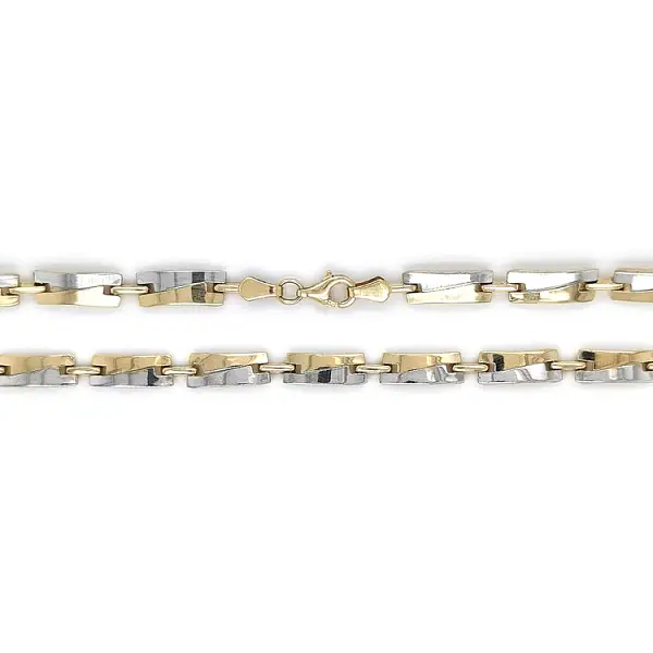 Женское ожерелье из комбинированного золота