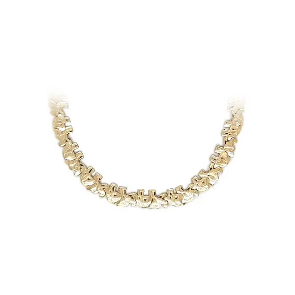 Золотое ожерелье со слонами