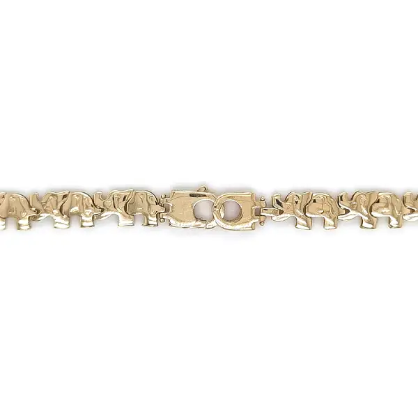 Золотое ожерелье со слонами