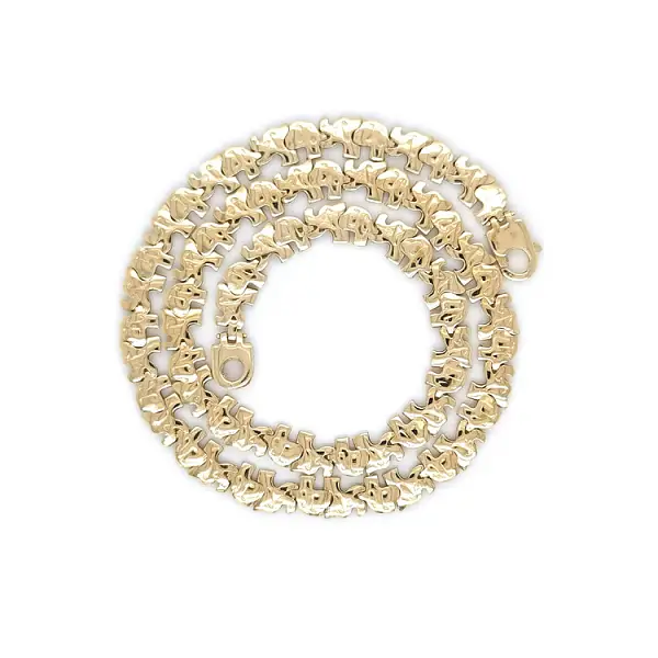 Золотое ожерелье со слонами