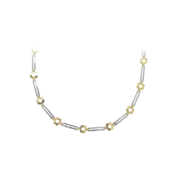 Золотое женское ожерелье из комбинированного золота