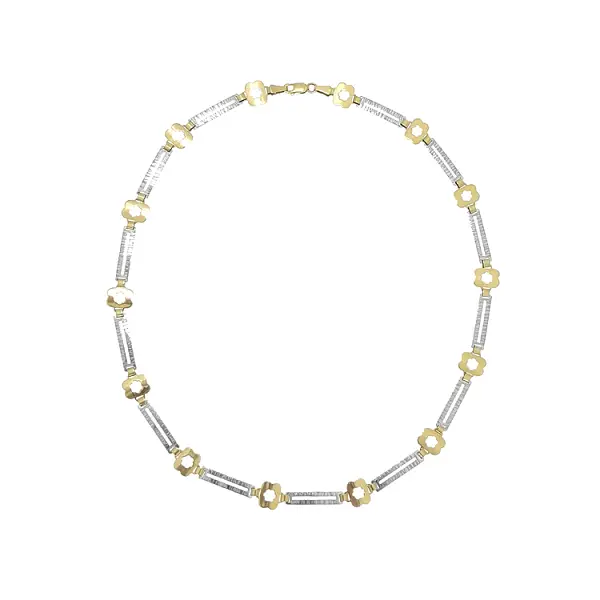 Золотое женское ожерелье из комбинированного золота