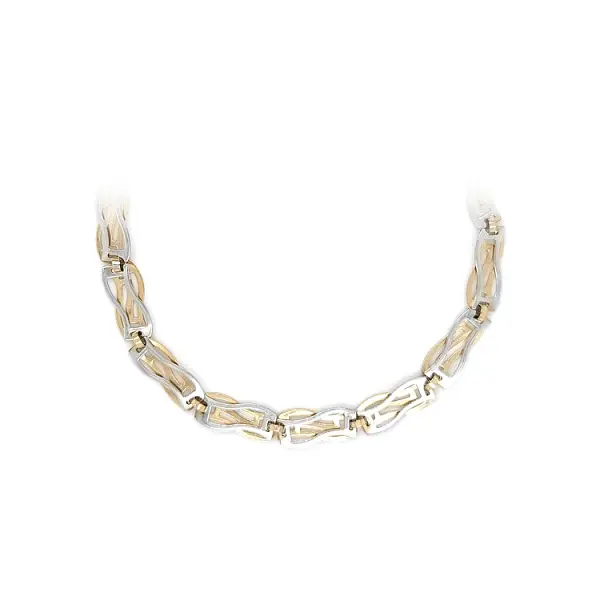 Золотое женское ожерелье из комбинированного золота