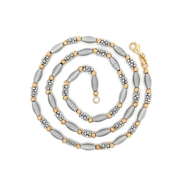 Золотое женское ожерелье из комбинированного золота