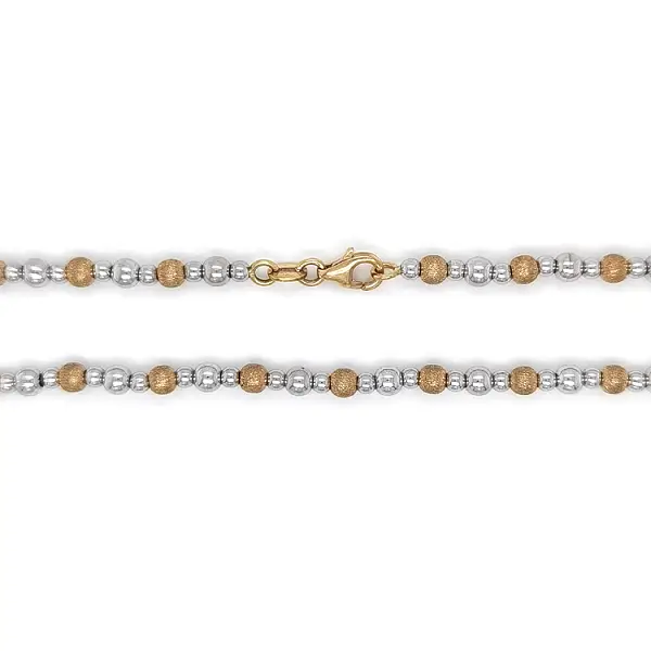 Золотое женское ожерелье из комбинированного золота