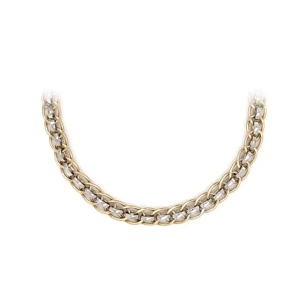 Золотое женское ожерелье из комбинированного золота