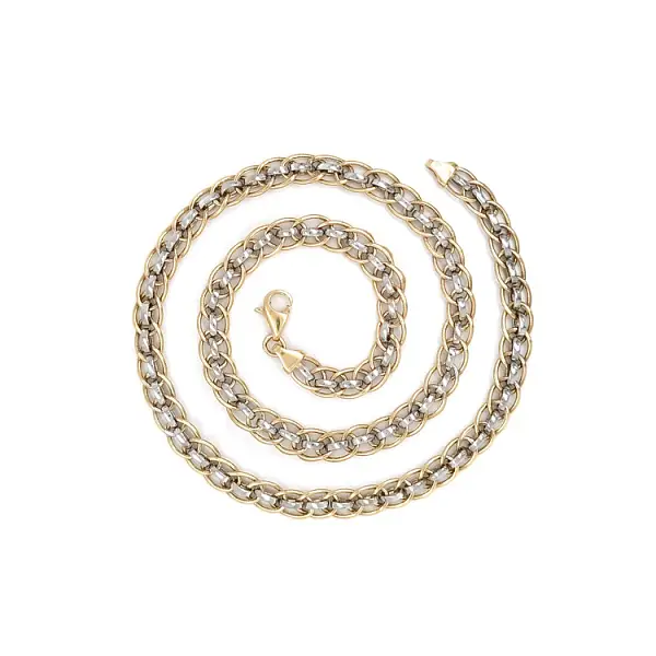 Золотое женское ожерелье из комбинированного золота