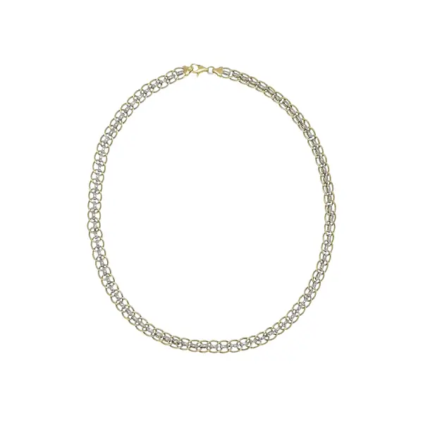 Золотое женское ожерелье из комбинированного золота