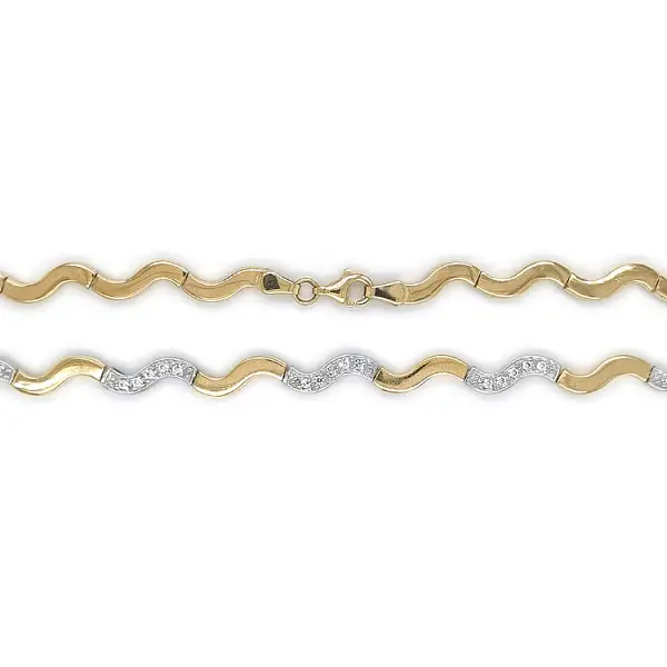 Золотое женское ожерелье из комбинированного золота