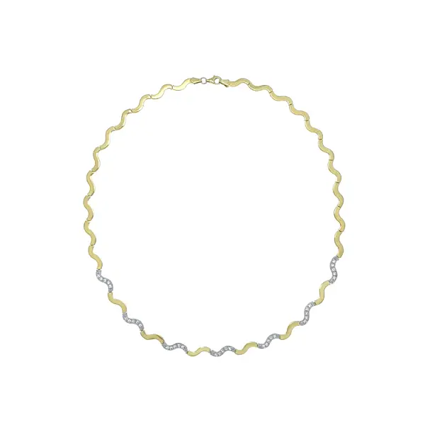 Золотое женское ожерелье из комбинированного золота