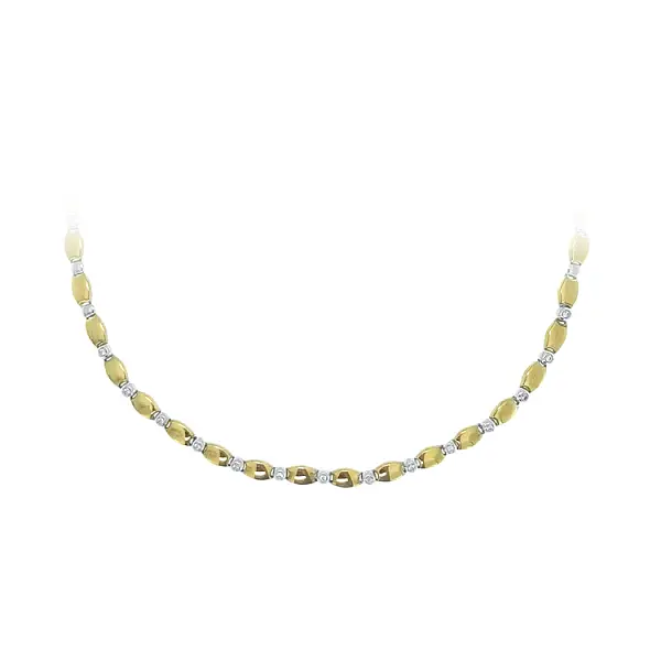 Золотое женское ожерелье из комбинированного золота