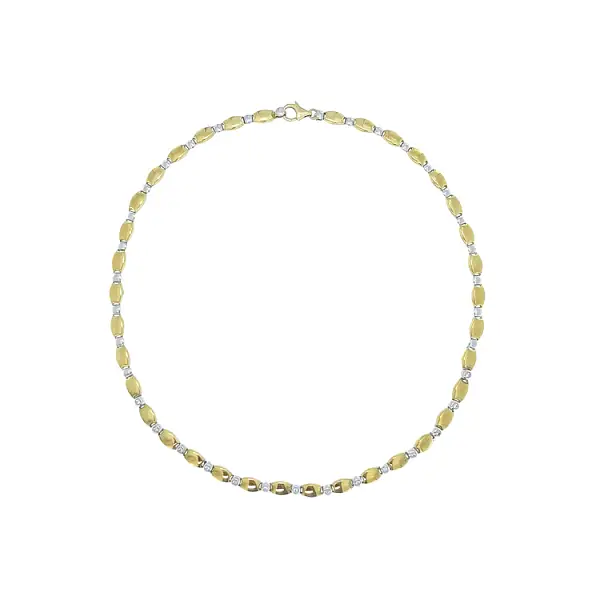 Золотое женское ожерелье из комбинированного золота