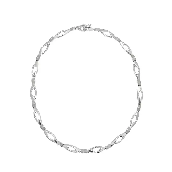 Женское ожерелье из белого золота