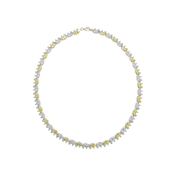 Женское ожерелье из комбинированного золота