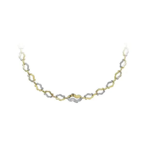 Женское ожерелье из комбинированного золота