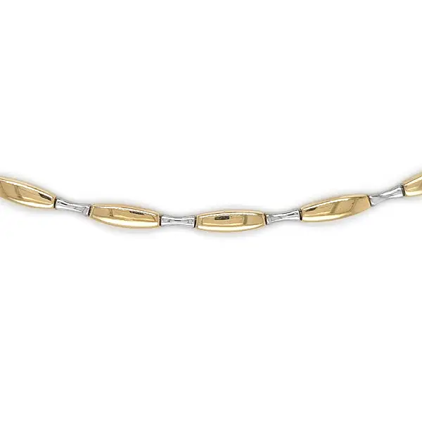 Женское ожерелье из комбинированного золота