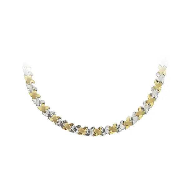 Женское ожерелье из комбинированного золота