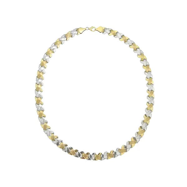 Женское ожерелье из комбинированного золота